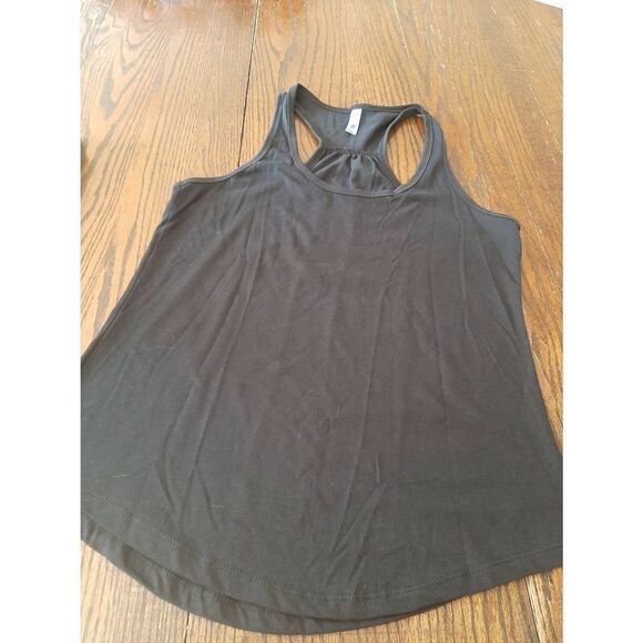 Medium Black Sleeveless Racerback Athletic Casual Tank Top Shirt - Picture 1 of 3
